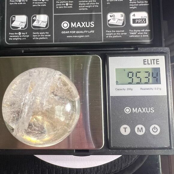 Garden Quartz Sphere with Rainbow Flash - Picture 14 of 14